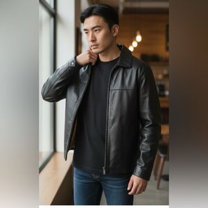 Dockers men’s leather jacket size large